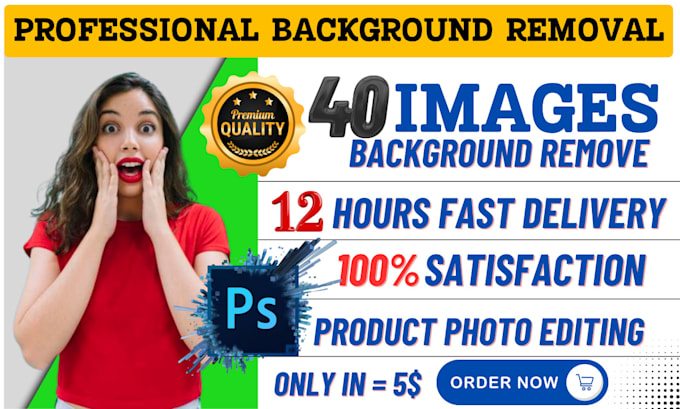 Gig Preview - Background removal, product removal, clipping path, edit images in 12 hours