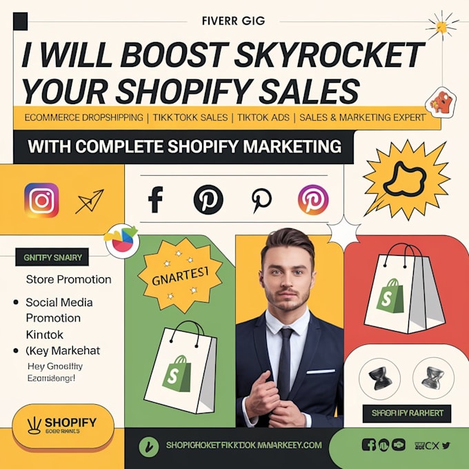 Gig Preview - Skyrocket shopify sales tiktok shop sales viral facebook ads shopify marketing