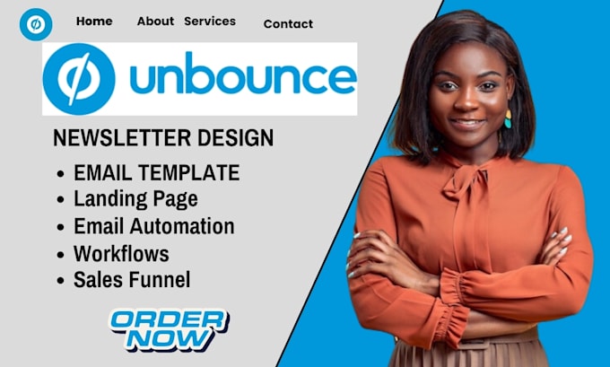 Gig Preview - Unbounce landing page design, unbounce page, unbounce instapage  fix unbounce