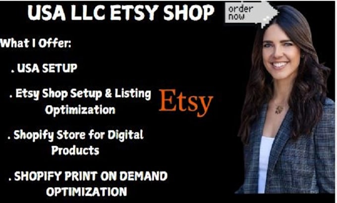 Gig Preview - Setup USA llc etsy shop listing optimization or etsy digital product shopify