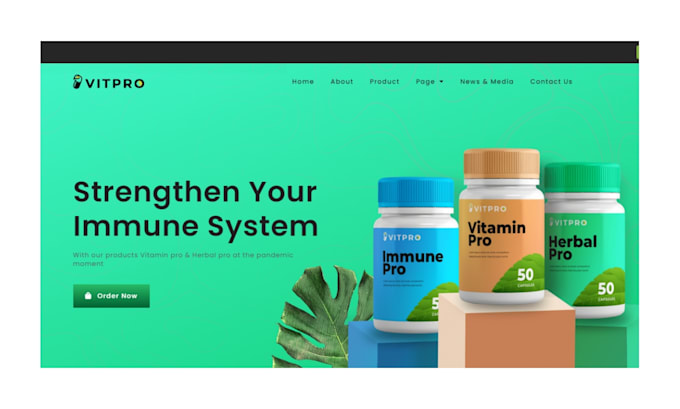 Gig Preview - Design health supplement shopify store nutrition supplement store vitamins store