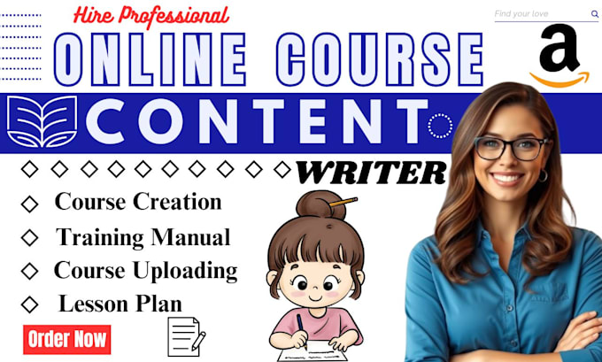 Gig Preview - Do online course content creation course curriculum training manual lesson plan