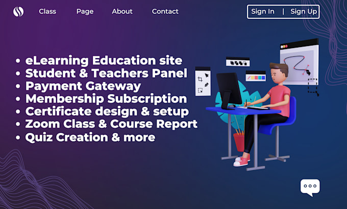 Gig Preview - Develop a fully functional lms website for education