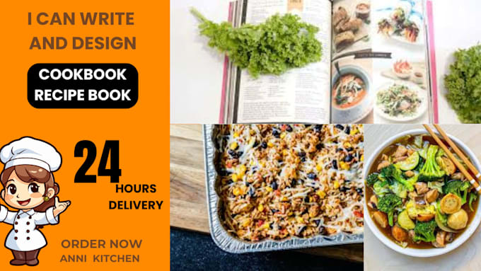 Gig Preview - Format design write recipe cookbook layout journal workbook for print and ebook