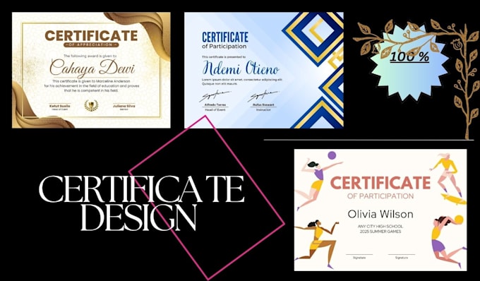 Gig Preview - Create professional diploma, custom certificate designs