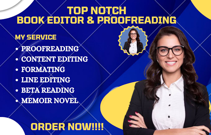 Gig Preview - Do developmental editing book editing, copy for memoir novel, book proofeading