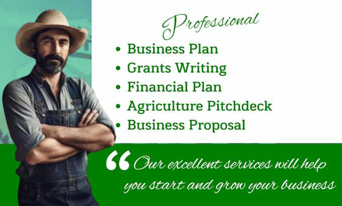 Bestseller - write agriculture ready business plan, crop management plan, financial proposal