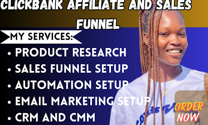 Gig Preview - Do clickbank affiliate, and converting sales funnel