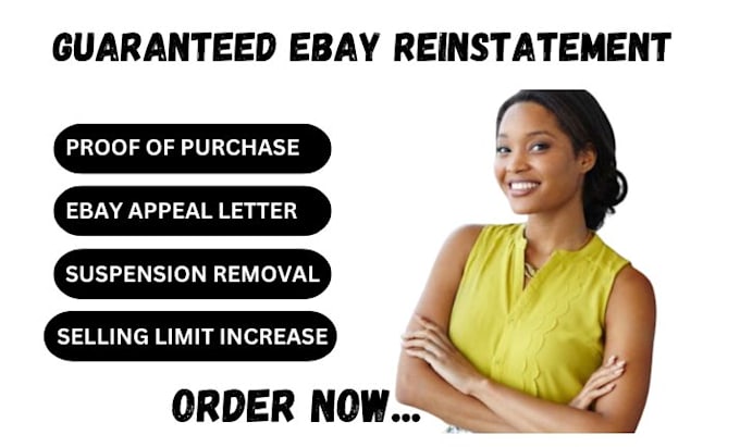 Gig Preview - Reinstate your suspended or restricted ebay account