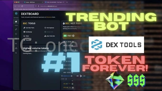 Bestseller - develop dextool trending bot, cmc trending bot, ddextool bot
