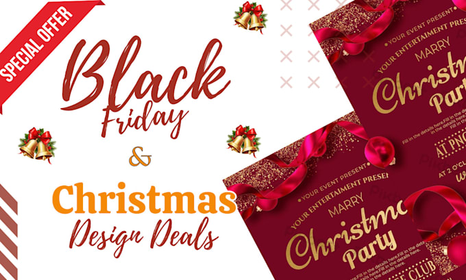 Gig Preview - Design christmas holiday cards, business cards, black friday sales flyers