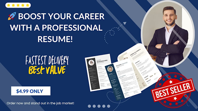 Bestseller - design a professional CV or resume to help you