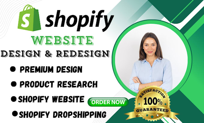 Gig Preview - Shopify store, shopify website design and redesign