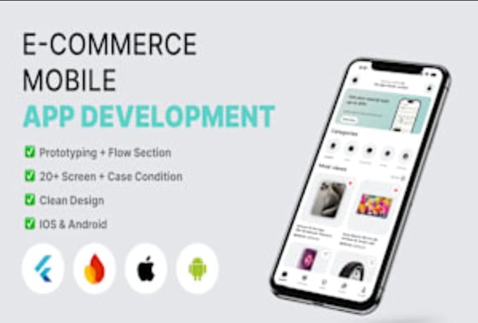 Gig Preview - L build mobile app, ecommerce app, flutter app, android app