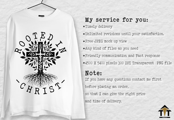 Gig Preview - Do awesome christian t shirt design for you