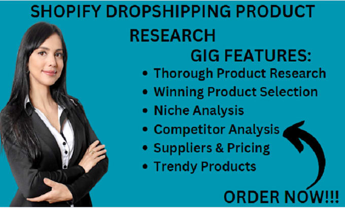 Gig Preview - Do shopify dropshipping winning products, shopify winning product research pl