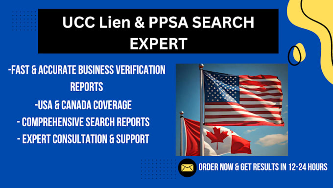 Gig Preview - Do USA ucc lien and canada ppsa search