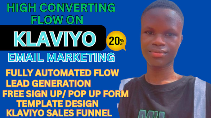 Gig Preview - Setup klaviyo email or sms marketing flow for your ecommerce store