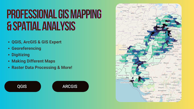 Gig Preview - Do gis mapping georeferencing and spatial analysis in qgis and arcgis