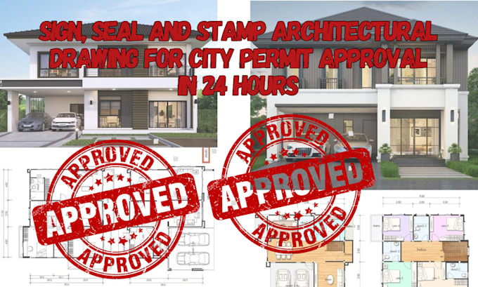 Gig Preview - Provide licensed architectural stamp and seal for city permits in 24 hours