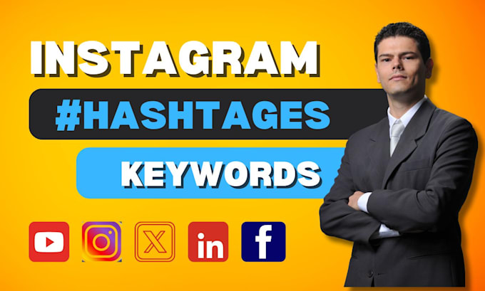 Bestseller - research facbook instagram youtube hashtag and keywords for organic growth