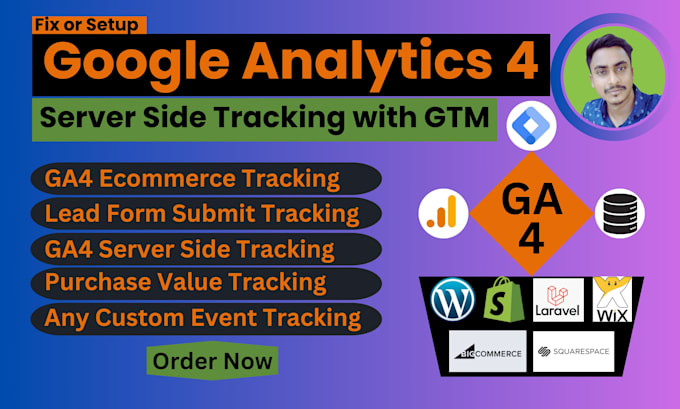 Gig Preview - Setup meta, tiktok pixel conversion API, google analytics 4 ecommerce tracking