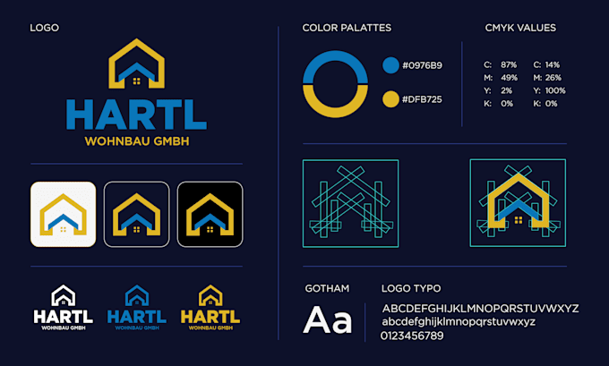 Gig Preview - Do brand style guide, full branding kit and brand identity design with logo