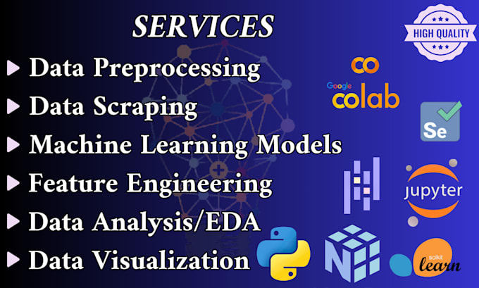 Gig Preview - Do data science, machine learning and ai projects in python