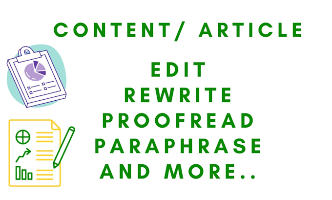 Gig Preview - Professionally proofread, edit, paraphrase, or rewrite your english writing