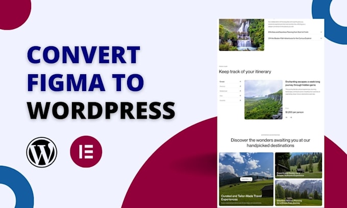 Gig Preview - Convert figma to wordpress, figma to elementor or psd to wordpress