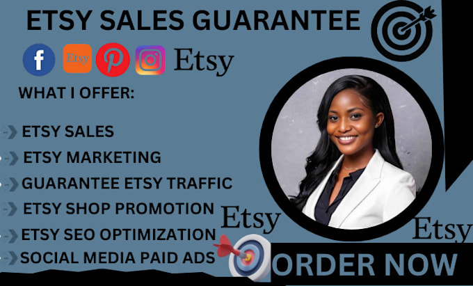 Gig Preview - Do etsy sales guarantee etsy promotion etsy shop promotion etsy seo