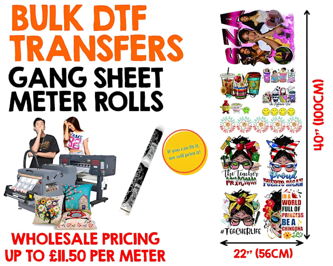 Gig Preview - Print bulk dtf gang sheet metres roll wholesale