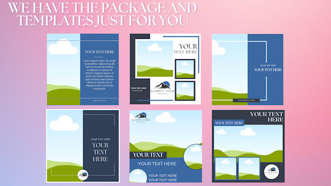 Gig Preview - Create social media templates for your business in canva