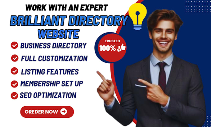 Gig Preview - Business directory website brilliant directory website directory website