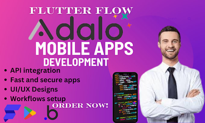 Gig Preview - Develop mobile app android app ios app build app design, flutterflow adalo saas