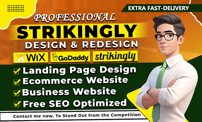 Bestseller - build your website using strikingly, jimdo, wix, weebly, godaddy online