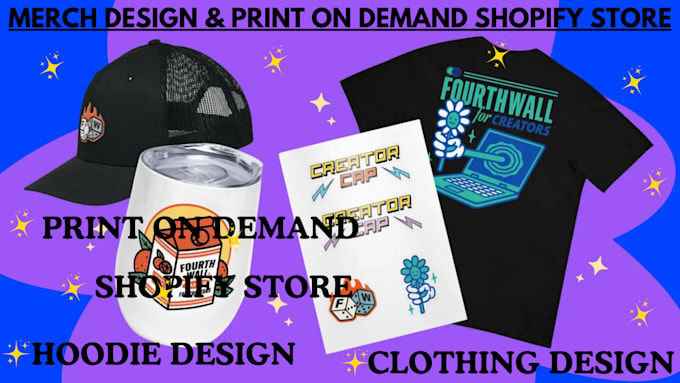 Gig Preview - Design clothing brand for tshirt merch and hoodie and mugs