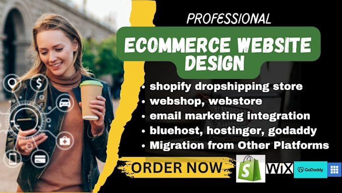 Gig Preview - Design wordpress ecommerce website on bluehost, godaddy, hostinger, siteground