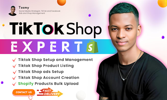 Bestseller - setup tik tok shop tiktok shop manager tiktok dropshipping tiktok shop video ads