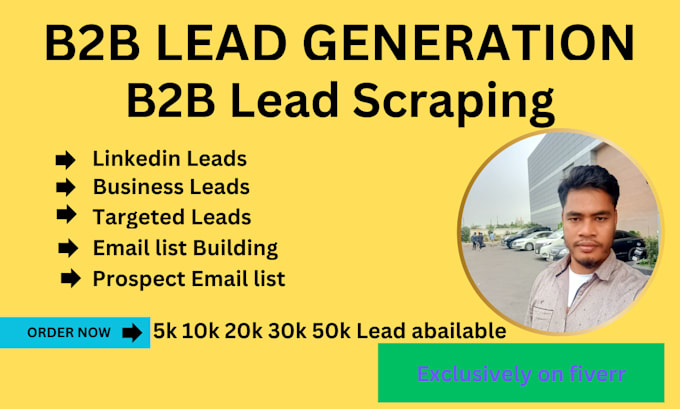 Gig Preview - Do scrape and export b2b lead generation lead scrapping