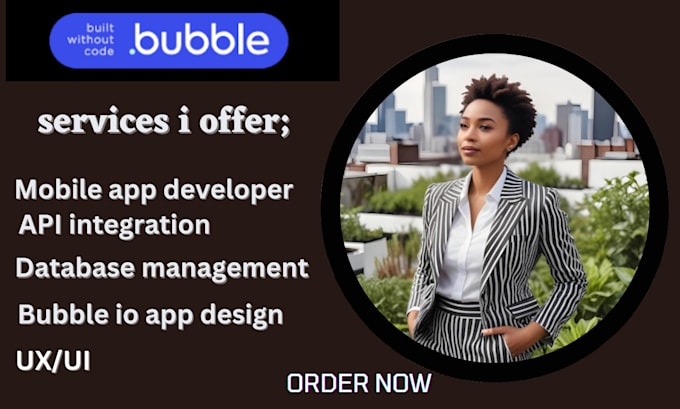 Gig Preview - Do bubble io website, saas, bubble mvp, bubble io app development  web apps