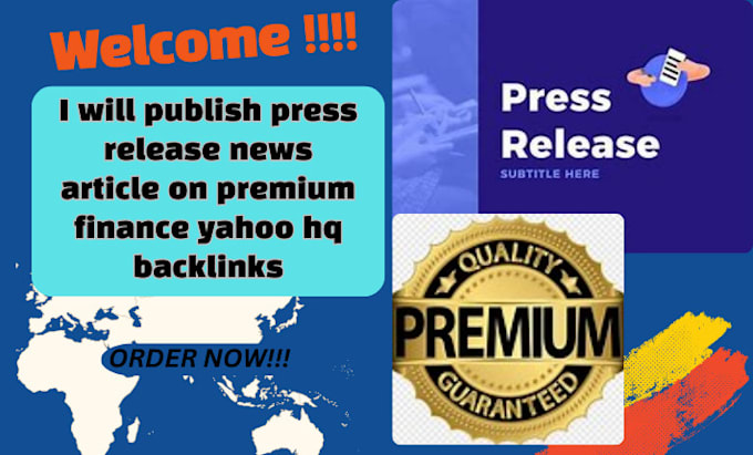 Gig Preview - Publish press release news article on premium finance yahoo hq backlinks