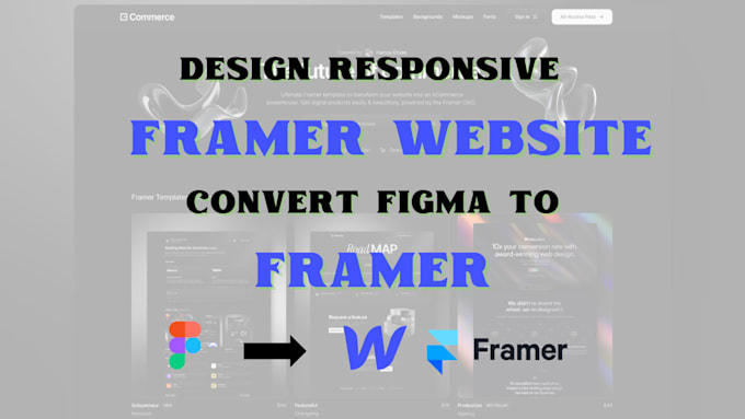 Gig Preview - Design, develop responsive figma, framer, webflow website, framer landing page