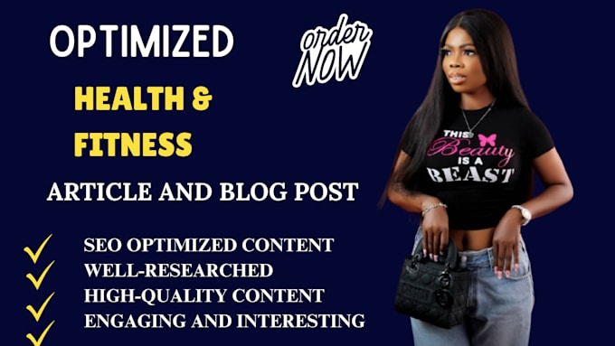 Gig Preview - Write health and fitness articles for your blog, mental health and self help