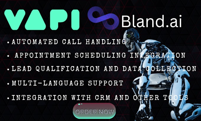 Gig Preview - Automate your calls and schedule appointment effortlessly using bland ai vapi ai