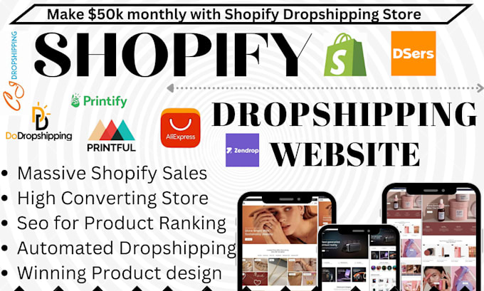 Bestseller - build shopify dropshipping website, dropshipping, shopify store design, shopify