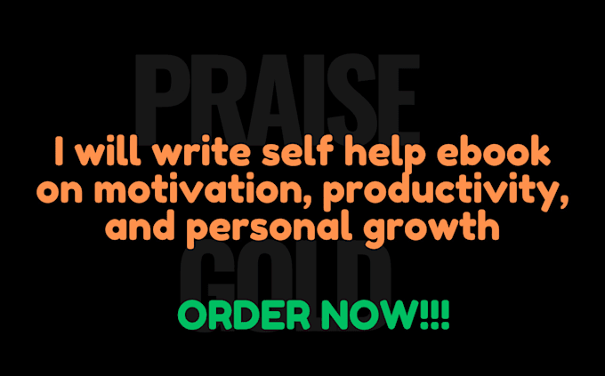 Bestseller - write self help ebook on motivation, productivity, and personal growth