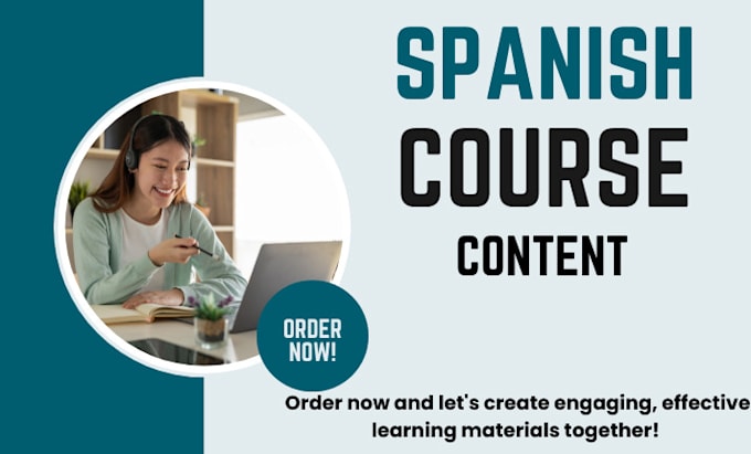 Gig Preview - Create spanish course content, spanish course workbook, lesson plan