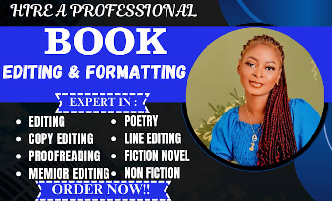 Gig Preview - Edit, copy edit, proofread and format your book, memoir, poetry to perfection