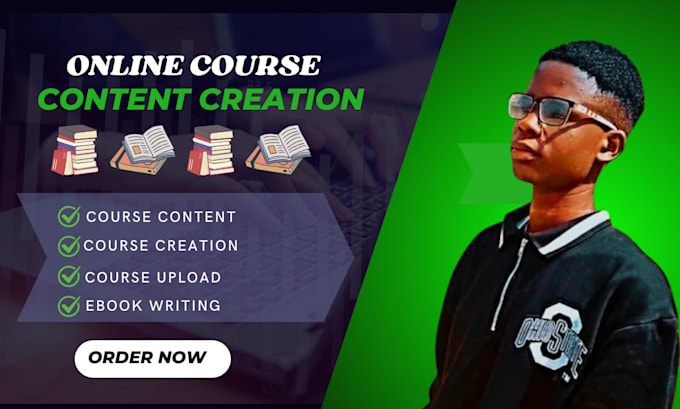 Gig Preview - Do online course content, ebook writing, ghostwriting, course creation,